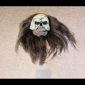 Halloween skull mask/ wig
